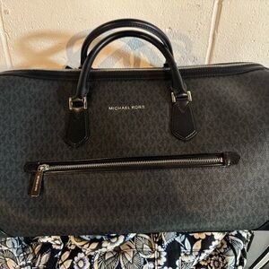 Michael Kors Black Monogram Duffel Bag